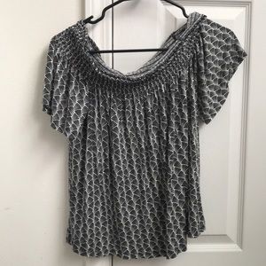 Off the shoulder patterned top